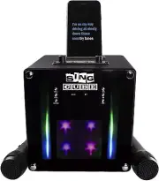 Rechargeable Bluetooth Karaoke Machine Lights and Two Microphone, 5W (SINGCUB...