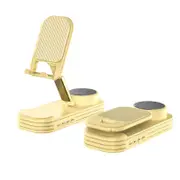 Cell Phone Stand with Wireless Bluetooth Speaker and Anti-Slip Base HD Surround Sound Perfect for Home and Outdoors with Bluetooth Speaker 1 Pack (Yellow)