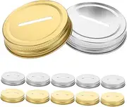 Mobestech 12pcs Jar Lids Reusable Tinplate Caps for Regular Mouth Jars Elegant Storage for Coins Jewelry Items Easy Screw