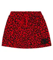 [Dolce & Gabbana Kids] Dolce & Gabbana Kids Leopard-print cotton jersey skirt Y 14 red