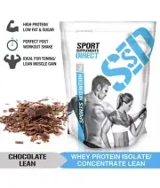 2KG CHOCOLATE LEAN WHEY PROTEIN ISOLATE / CONCENTRATE - LEAN WPI / WPC 2 X 1KG