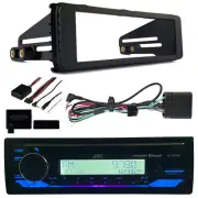 Bluetooth Marine CD Player USB AUX Receiver, Thumb Controls, Radio Install Kit