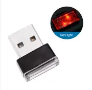 Mini LED Car Light Auto Interior USB Atmosphere Light Plug And Play RED Color