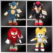 Sonic the Hedgehog 3 Movie 9" Plush Shadow Knuckles Tails 2024