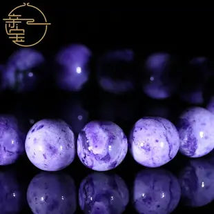 市面罕見-天然澳大利亞紫澳寶手鏈女款 玉化紫蛋白石歐泊圓珠手串