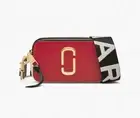 Marc Jacobs The Snapshot Leather Crossbody Bag - True Red Multi