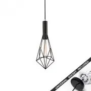 Snap Lighting Blackband/Whiteband Narrow Modern Metal Downlight to Pendant Light Conversion Kit Black