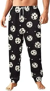 [Generic] Men's Sweatpants, Modern Black Football Design-86, Polyester Joggers, Sweatpants Jogging Pants for Workout Running