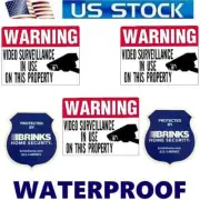 BRINKS HOME SECURITY ALARM SYSTEM WARNING STICKERS Window Signs+3 CAMERAS In Use