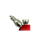Small Metal Portable Metal Nickel Tobacco Smoking Pipe Wedge Anodized - RED