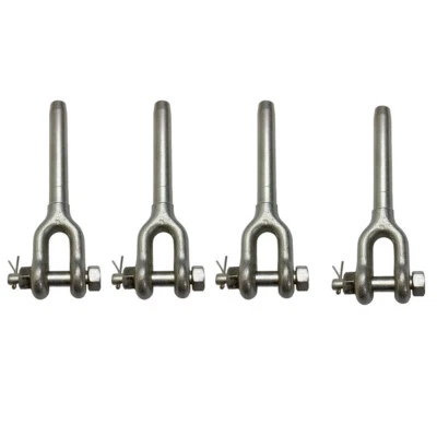 3/8" Drop Forged Open Swage Sockets Stainless Steel T316 3500 Lbs WLL 4 Pcs