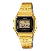 Casio LA680WGA-1D Women's Classic Digital Gold-Tone Stainless Steel Band Watch