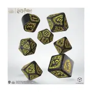 Q-Workshop Dice & Supplies Poly Set - Hufflepuff Black w/Yellow (7) New