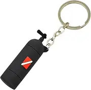 [Generic] Diving Key Holder - Air Cylinder Shape Snorkel Gear Accessory Diver Keyring Silicone | Diving Theme With O-Rings Small Cylinder Bottle Keychain For Daily Gathering Wear