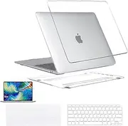 Proxima Direct Case for MacBook Air 13 inch 2020 2019 2018 Crystal Clear Case Release A2337 M1 A2179 A1932, Plastic Hard Shell & Keyboard Cover & Screen Protector Compatible with MacBook Air 13 inch