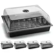 RooTrimmer 5-Pack Leak-Proof Seed Starter Trays with Humidity Dome