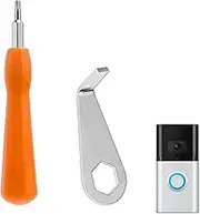 2pcs Video Doorbell Key Replacement Tool, Stainless Steel Doorbell Key Tool Video Doorbell Removal Key Doorbell Screwdriver Compatible with Battery Doorbell (2024 Release)