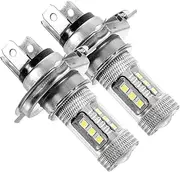Cabilock 2pcs H4 Led Headlight Bulbs 80w White Daytime Running Lights Auto Fog Light Lamps Car Replacement