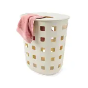 80L Trellis Laundry Hamper - Beige