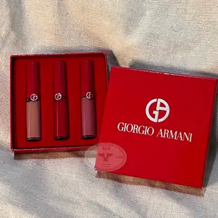 《MOO》GA Giorgio Armani 奢華絲絨訂製唇萃 精巧組 紅管 唇釉 200 501 405 組合