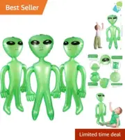 Eye-Catching 3 Pcs Inflatable Alien Set - Perfect for Birthday Celebrations