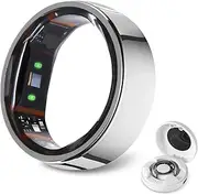 Smart Ring for Men Women, Fitness Tracker Health Ring with Sleep Monitoring, No APP Subscription, 10-Day Battery Life, Stress/Heart Rate/Women's Health Tracker, Android & iOS Compatible