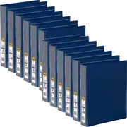 Marbig Clear View Insert Ring Binder Folder 3D 38mm A4 Blue Box 12