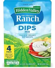 Hidden Valley Ranch Dipping Sauce Mix, Thick & Creamy Ranch Dipping Sauce, Glute