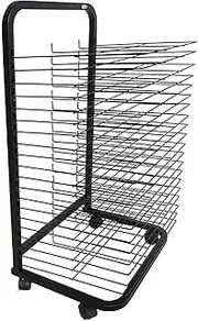 Paint Drying Rack Art Drying Rack 25 Shelves Metal Art Work Storage Display Mobile Rack Art Drying Rack with Wheels Suitable for Placing Wet Paintings in Classrooms and Homes