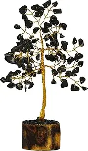 Black Tourmaline Crystals - Chakra Tree - Crystal Decor - Black Tourmaline Decor - Crystal Tree - Reiki Decor - Money Trees - Fung Shui for Home - Lucky Tree - Teen Room Decor for Girls - Metaphysical