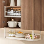 Expandable Under Cabinet Storage Rack Telescopic Cabinet Shelf Spice Holder