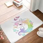 Valentine's Day Bathroom Mat Unicorn Butterfly Star Moon Heart Doormat Kitchen