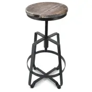 NEW! MODERN RETRO STEEL BARSTOOL - ADJUSTABLE RUSTIC BAR/COUNTER STOOL - TURNER