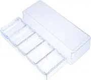 jojofuny 1pc Mahjong Chips Storage Case Transparent Design Lightweight Organizer for Chips for Gaming and Travel Compact Mahjong Container Classified Compartments
