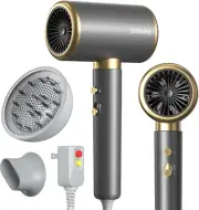 Ionic Hair Dryer with Diffuser and Concentrator, Powerful 1875W Fast-Drying Blow
