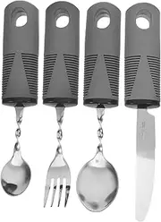 Adaptive Utensils for Seniors Piece Dinnerware Bendable Silverware Fork Spoon Knife for Hand Tremors