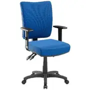Flash II Deluxe Heavy-Duty Ergonomic Chair with Arms Blue