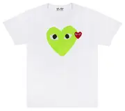 [COMME des GARCONS PLAY] Purple Heart Red Emb Tee Men