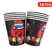 Among Us Theme 266ml 9 OZ Paper Cups 10PK - Kids Birthday Party Tableware