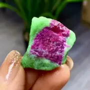 20G Natural green Ruby zoisite (anylite) crystal Wand Obelisk Point Healing