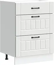 vidaxl Lucca Kitchen Sink Base Cabinet - White Engineered Wood, Ample Storage, Modern Design, 60x46x81.5 cm, Adjustable feet, Moisture-Resistant for Kitchen