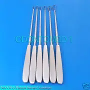 6 Pcs Sims Uterine Curettes 11" Sharp Blades #1,#2,#3,#4,#5,#6 Gynecology Set