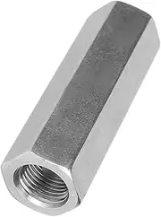 Stainless Steel Hex BSPP Female Thread One Way Air Check Valve for Water Pipe Connectio for Gas, Oil, and Water Pipe Connection (1/4”)