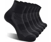 6 Pack Men's Ankle Socks with Cushion, Sport Athletic Running Socks