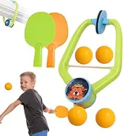 Door Pingpong Game - Table Tennis Trainer Set | Indoor Hanging Table Tennis | Portable Paddles and Balls Exerciser for Door Frame Parent Child Interaction Toy with Racket and Balls