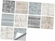 GRIRIW 10pcs PVC Tile Stickers Self Adhesive Decorative Wall and Floor Decals Wear Resistant Easy to Clean for Kitchen and Bathroom Decor