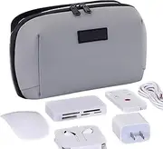 Travel Cable Organiser - Portable Cable Storage Case | Electronic Traveling Organizers | Zippered Padded Shockproof Compact Cord Pouch for Charger Phone Wire Gadgets Passport Business Daily Commute