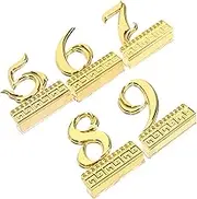 HOUDERCO 5pcs Metal Front Door Numbers Self-adhesive Address Numbers for Houses