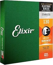 Elixir 13436 .130 Nanoweb Stainless Steel Single Bass String