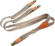 [Generic] Durable Clip Suspenders for Men and Women Y Back Design for Pants and Costumes
